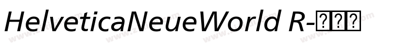 HelveticaNeueWorld R字体转换